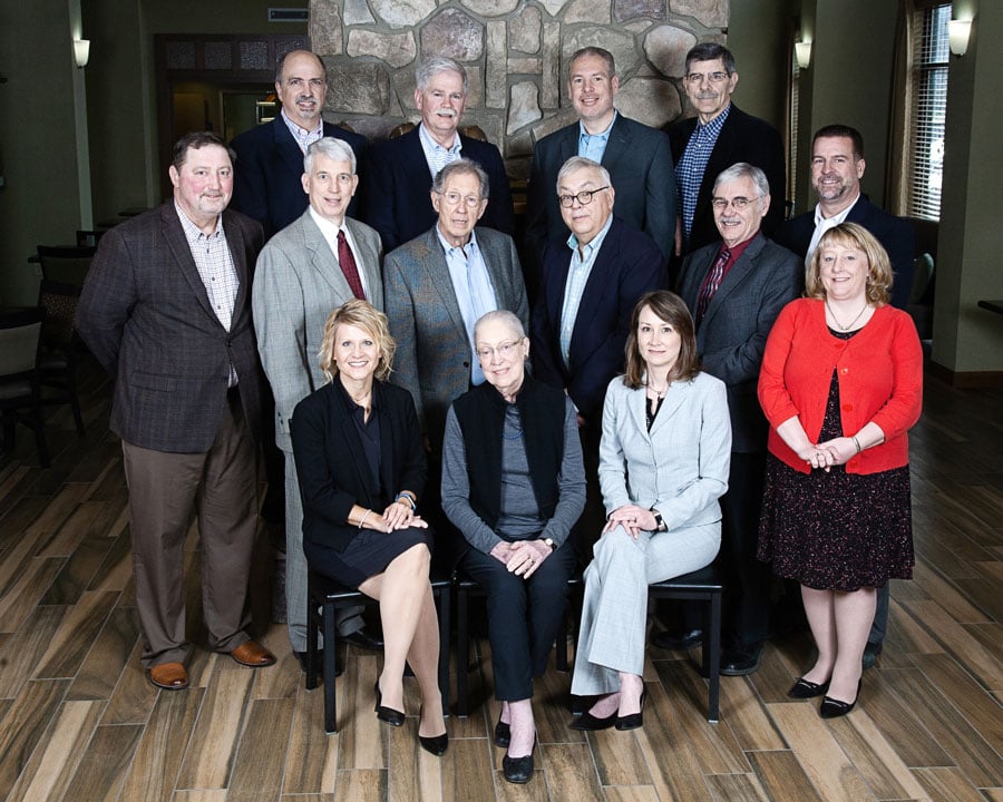 The board of trustees group photo.